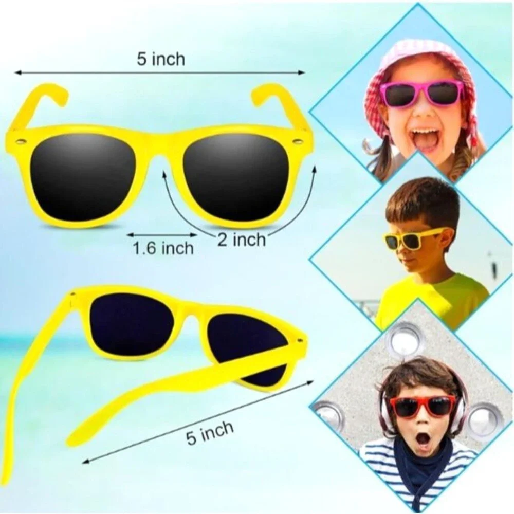 Party Sunglasses for Kids 10 Pack with UV400 Protection Eyewear Neon Sunglasses